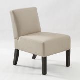 Fabric Upholstered Armless Accent Chair Single Leisure Chair