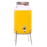 5.5L PLAIN GLASS BEVERAGE DISPENSER WITH SLIVER RACK thumbnail-1