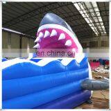 Plato 0.55MM PVC Tarpaulin Shark Theme Interactive Game Inflatable Two Lane Bungee Run thumbnail-5
