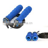 Weighted speed Fitness Exercise Foam Handle PVC Sports Training Jump Rope with steel wire
