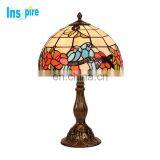 Высококачественная настольная лампа для ночного столика в стиле Tiffany, лампа с флористическими мотивами на окрашенном стекле, настольная лампа Tiffany thumbnail-3