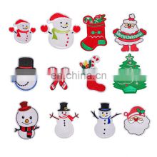 Kids Christmas Snowman Christmas Tree Old Man Custom Iron On Patches Embroidery