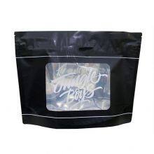 Black Matte Stand Up Smell Proof Double Zipper Lock GRIP N RIP Pharmacy Dispensary Exit Child Resistant Mylar Bag For Shopping thumbnail-3