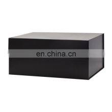 Custom Brand Logo Printed Square Black Flip Top Magnetic Closure Retail Gift Packaging Box thumbnail-1