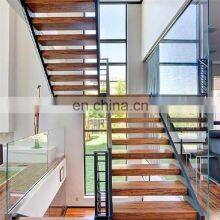 Modern Floating Staircase Oak Wood Step Straight Suspended Stairs thumbnail-2