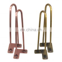 Hairpin Legs Antique Green Red Cheap Round Iron Steel Restaurant Desk Metal Bench Coffee Dining Furniture Table Hairpin Legs