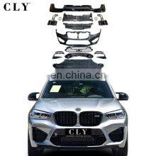 CLY Body Kits For BMW X3 G01 G08 Refit X3M Front Car Bumper Car Grille Diffuser Rear Lip Exhaust Pipe SS Tips thumbnail-1