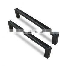Matte Black Wardrobe Metal Drawer Door Square Modern Cabinet Handle Furniture Pull Handle Cabinet Handles