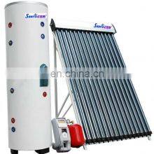 Super Metal Heat Pipe Solar Water Heater Separated With Pressurized Tank