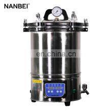 Lab Vertical Stainless Steel Electric Heated 18L 24L Portable Pressure Steam Sterilizer Autoclave