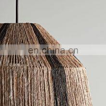Natural Material Jute Lampshade Stripe Rope Nature Straw Pendant Light Decor Home Vietnam Supplier thumbnail-4