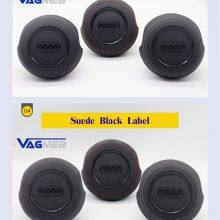 For Audi A4 B8 Alcantara Leather Steering Wheel Airbag Cover Trim Cover White/Black/Red Stitching thumbnail-1