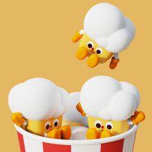 Creative Cartoon Popcorn Shape Baby Night Light Cute Soft Silicone Night Lamp Touch Sensor Led Lights for Kids Room Gift thumbnail-6