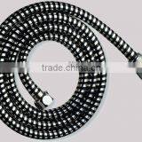 Black Silver Plastic Flexible Shower Hose