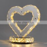Hot heart shaped crystal table lamp