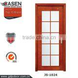 Economic New Design Cherry Veneer Interior Wooden Door With Glass Wood Framed Glass Doors thumbnail-5