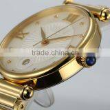 PVD Gold Ladies Stainless Steel Case Steel Back Watch Japan Quartz Movement Sapphire Glass With Gold Stainless Steel Band thumbnail-3