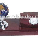 Wood Desk Globe Clock Set:BF09055-33 thumbnail-1