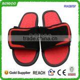 Red Leather Mens PU Leather Slide Sandals thumbnail-2
