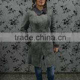 Leather Coat long sleeves italian style