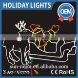 Santa Claus Christmas Decorations Light Rope Motif Outdoor Lighted 2d Santa Claus thumbnail-5