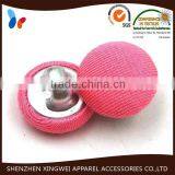 Custom Any Size Pink Metal Shank Button Cover Button