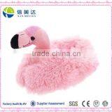 Adult & Children Kid Size Flamingo Animal Plush Fuzzy Slippers thumbnail-1