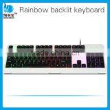 New Style Three Colors Partition Backlit Water Proof Wired Keyboard thumbnail-3