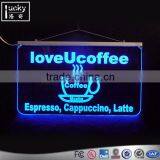 LED Lightup Coffee Window Sign,acrylic Convenience Cafe or Bagel Shop thumbnail-2