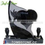 European Headstone Designs, Headstone With Heart, Dove and Vases