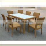 stackable plastic rattan outdoor dining furniture rattan (T526)