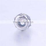 Simple Bead Jewelry Engraved 925 Silver Charms thumbnail-2