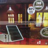 2015 20W Solar Lighting Kit With Led Lamps and USB Port/solar Led Bulb
