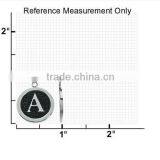 Stainless Steel Letter Pendant , Round U Black Pendant thumbnail-6