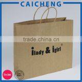 High Quality Die Cut Brown Kraft Paper Gift Bag