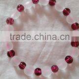 Beautiful Round Glass Bracelet Fashion Bail White Pink Black Green thumbnail-3