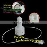 3 in 1 Car Charger Cable 10 in 1 Portable Multi Usb Phone Charger Cable Usb Car Charger/usb Home Wall Charger AC Adapter 3in1 thumbnail-1