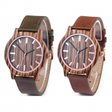 Watch Factory 2017 Luxury Leather Strap Wood Watch Colorful Dial Wood Watch for Lady thumbnail-3