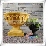 Fiberglass Outdoor Fluted Imitate Natural Stone Planters thumbnail-2
