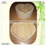 Heart Shape Flip Top Magnetic Catch Wood Box thumbnail-4