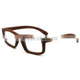 Cheap Promotional Plastic Logo Printing Rosewood Square Frame Plain Sunglasses thumbnail-1