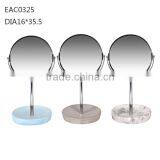 Make up Mirror With Marble Effect Base Holder thumbnail-2