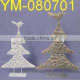 Standing Willow Christmas Tree Decoration. thumbnail-1