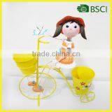 Hot Selling Doll Theme Garden Bicycle Flower Planter Decoration Metal Low Factory Price thumbnail-1