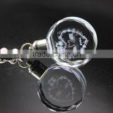 3D Laser Swan Crystal Key Chains Key Ring