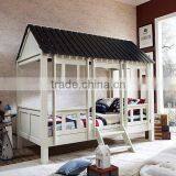 Antique European Style Kids Kingdom Little Cottage Shaped Pure White Children Bed BF11-02274d thumbnail-1