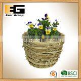 Round Natural Rattan Woven Cup Type Flowerpot thumbnail-6