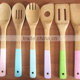 Fashion Bamboo Kitchen Tools With Color Handle thumbnail-1