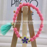 Colorful Bangle Wristband Children Kids Custom Tassel Bead Bracelet thumbnail-5