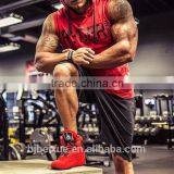 High Quality Custom Slim Fit Training Sports Wear Sleeveless Gym Hoodie thumbnail-2